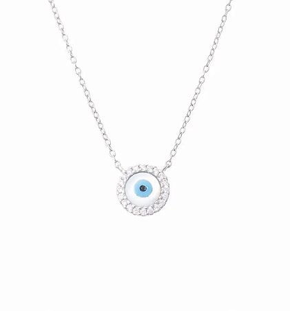 COLAR OLHO GREGO PRATA