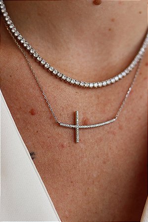 COLAR CRUZ PRATA
