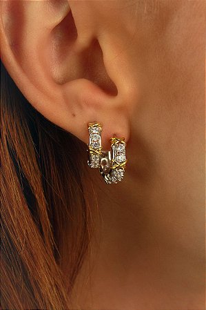 ARGOLA X COM TARRAXA PRATA