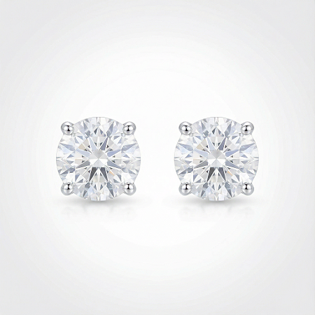 Brinco Solitário Ponto de Luz 8mm em Prata 925