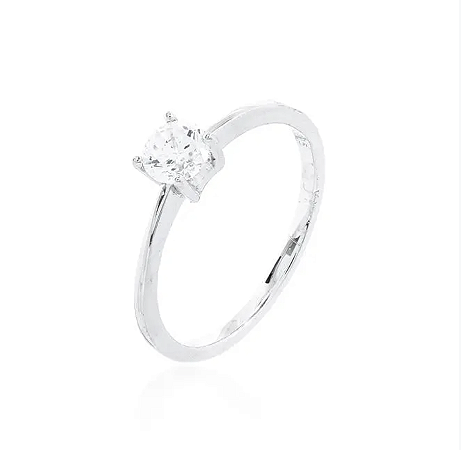 ANEL SOLITÁRIO 5MM PRATA