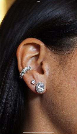 Piercing Fake Cravejado – Ródio Branco