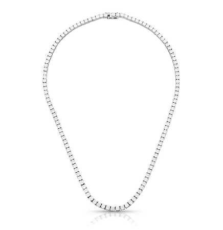 Colar Riviera 3mm Prata (4 Garras)