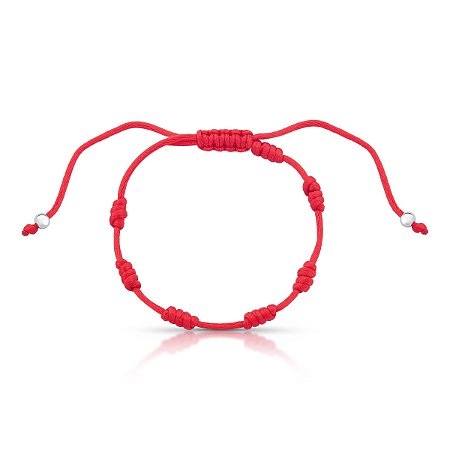 Pulseira 7 Nós com Acabamento em Prata – Proteção e Boa Energia