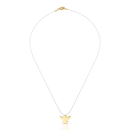 Corrente Nylon com Pingente Espírito Santo – Banhado a Dourado