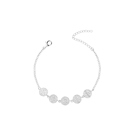 Pulseira Veneziana Nossa Senhora das Graças Ródio