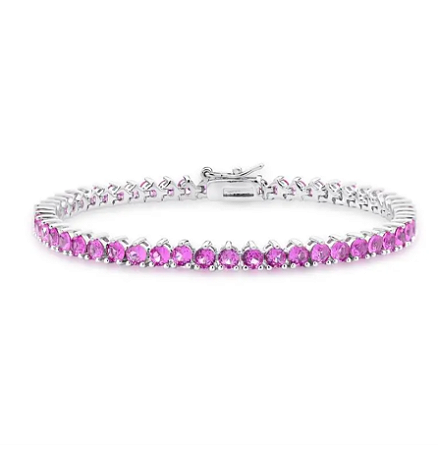 Pulseira Riviera Rosa 3mm com Zircônias Premium