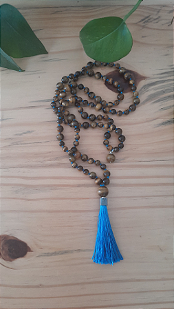 Afaste Energias Negativas: Japamala de Olho de Tigre Energizado- Escudo de proteção e Prosperidade