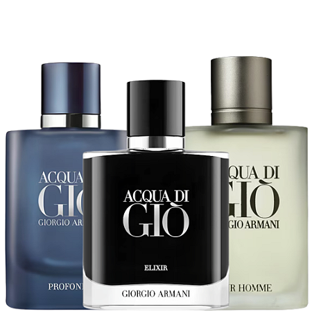 Kit Acqua di Gio Prestige Collection - 3 Decants de 5ml