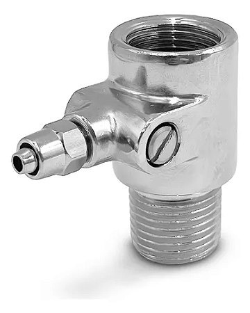 Adaptador Bucha T com Regulador de Vazão Rosca 1/2 Mang Fina 1/4