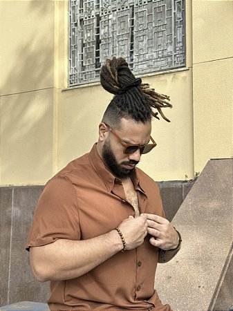 Camisa de Botão Chocolate