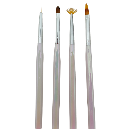KIT DE PINCÉIS CERDAS DUPLAS, LÍNGUA DE GATO, TRAÇO  FINO E DEGRADÊ