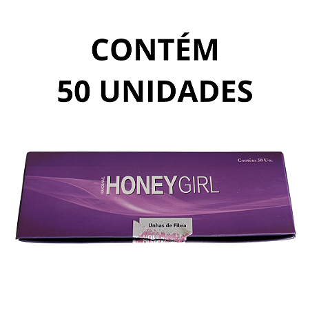 FIBRA VIDRO CORTADA FIO ALONGAMENTO HONEY GIRL UNHAS DE GEL 50 UNIDADES