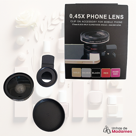 KIT DE LENTE MACRÔ 2 EM 1 - UNIVERSAL PARA CELULARES