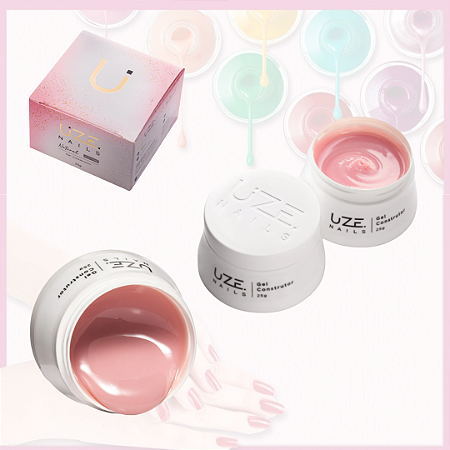 GEL CONSTRUTOR NATURAL BABY PINK UZE NAILS