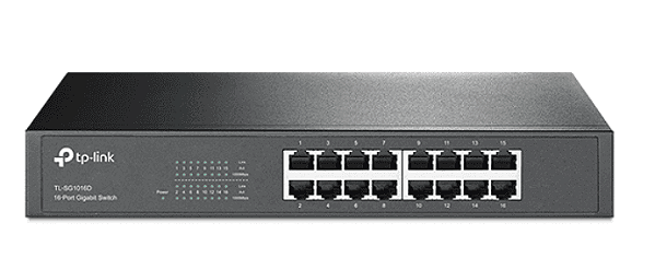 Switch 16 portas 10/100/1000 - Marca TP-LINK - Modelo TL-SG1016D