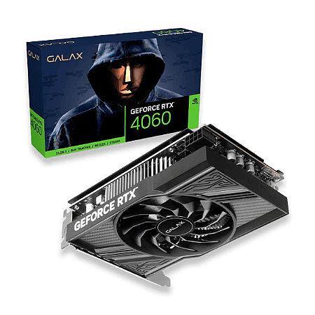 Placa de vídeo 4060 8gb - Marca Galax - Modelo PLACA DE VIDEO GALAX GEFORCE RTX 4060 1-CLICK OC 1X 8GB GDDR6 128BITS 46NSL8MD8ZOC
