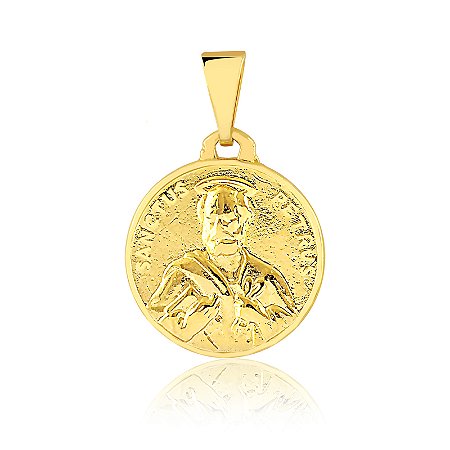 Medalha São Pedro, acompanhado por corrente Cartier com 60 cm