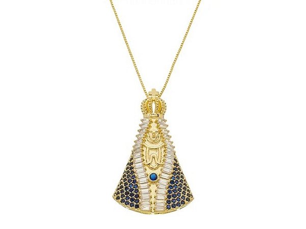 Pingente Luxo Nossa Senhora Aparecida Banho de Ouro