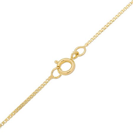 Corrente estilo veneziana banhada a ouro com garantia de 1 ano.
