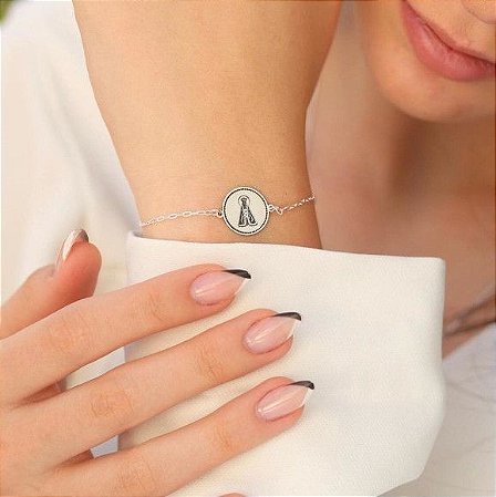 Pulseira Nossa Senhora Aparecida em prata 925