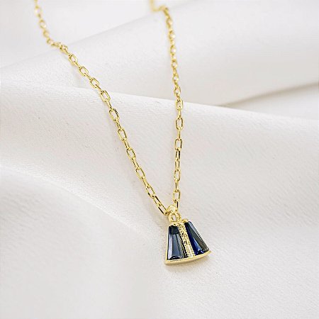 Colar Mini Cartier Nossa Senhora Acrílico