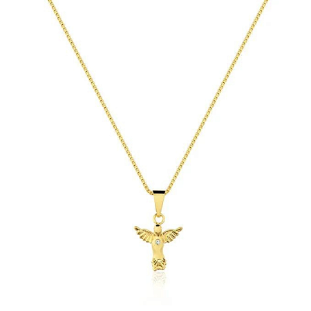 Pingente Espirito Santo, banhado a ouro 18k com 10 milésimos.