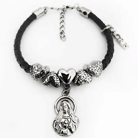Pulseira Consagração Imaculado Coração de Maria Inox