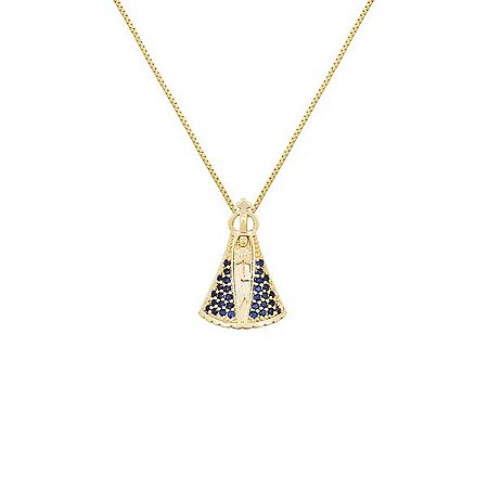 Pingente Nossa Senhora Aparecida banhado a ouro 18k com 10 milésimos