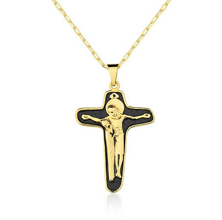Cruz Da Unidade Exclusiva Banho De Ouro Amarelo