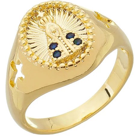 Anel Nossa Senhora Com Cruz