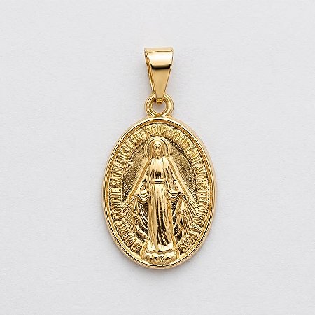 Pingente Nossa Senhora das Graças banhado a ouro