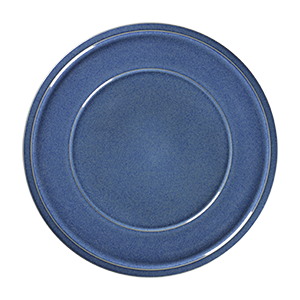 JG/ 2 PRATOS RAKSTONE RASO REDONDO COM BORDA - 20,5 X 2,1 CM - LINHA EASE COR AZUL COBALTO