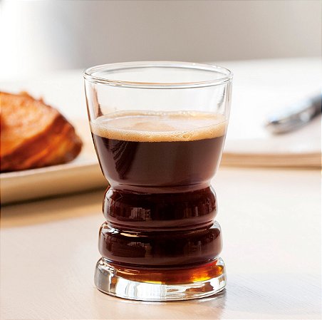 JOGO 6 COPOS VIDRO CAFÉ / COQUETEL - 85 H X 58 / 58 DIAM MM -  120 ML - LINHA BARISTA