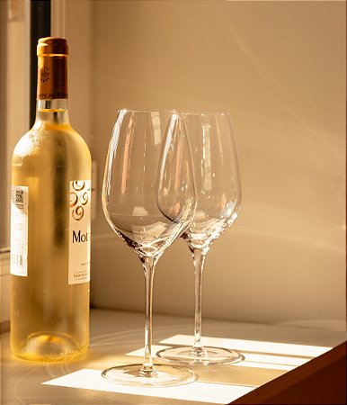 JOGO 6 TAÇAS CRISTAL VINHO BRANCO 245 H X 81 DIAM MM - 451 ML - LINHA FINO