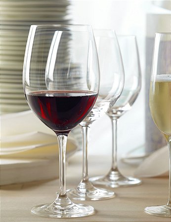 JOGO 6 TAÇAS CRISTAL VINHO TINTO / ÁGUA - 229 H X 95 DIAM MM - 640 ML - LINHA EVENT
