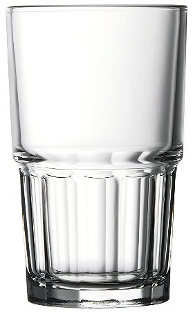 JOGO 6 COPOS VIDRO TEMPERADO E EMPILHÁVEL SUCO / AGUA 118 H X 72.5 DIAM MM – 284 ML - LINHA NEXT