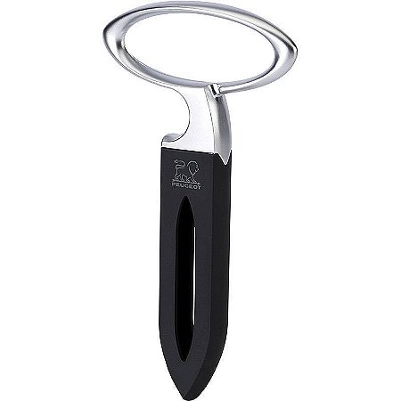 SACA ROLHAS MANUAL AÇO INOX COR CINZA BASALTO C/ 2 LAMINAS - 11 CM - CX PRESENTE - LINHA MATHUS
