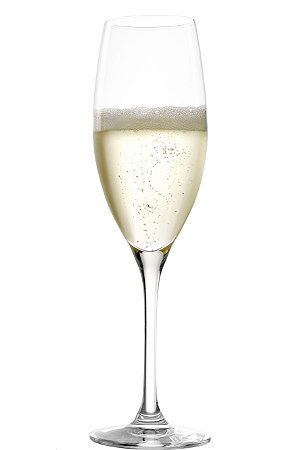 JOGO 6 TAÇAS CRISTAL- 240 ML - CHAMPAGNE / ESPUMANTE - 217 H X 65 DIAM MM -  LINHA CLASSIC LONG LIFE