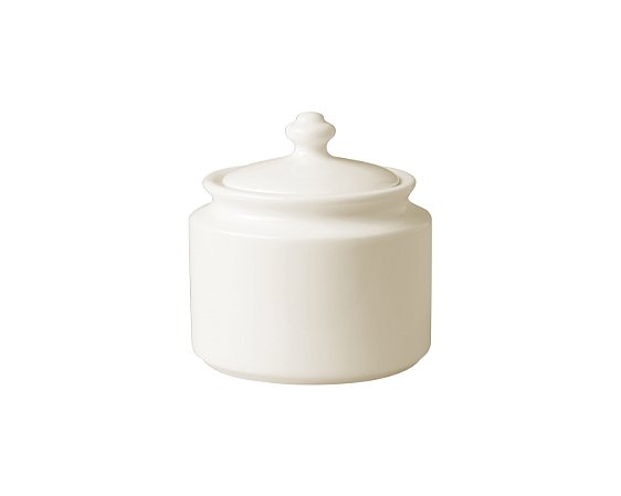 AÇUCAREIRO PORCELANA COM TAMPA 9,5 CM DIAM X 10,5 CM H - 270 ML - LINHA BANQUET