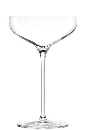 JOGO 6 TAÇAS CRISTAL COUPE COQUETEL / CHAMPAGNE - 181 H X 116 DIAM MM - 300 ML - LINHA SWING