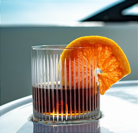 JOGO 6 COPOS CRISTAL LAPIDADO - 320 ML - WHISKY / ROCKS - 94 H x 80 D MM - LINHA SOHO