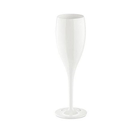 TAÇA POLICARBONATO INQUEBRÁVEL CHAMPAGNE / ESPUMANTE - 191 H - 130 ML - COR BRANCA LISA