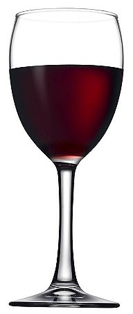 JOGO 6 TAÇAS VIDRO TEMPERADO VINHO 175 H X 74 DIAM MM - 240 ML - LINHA IMPERIAL PLUS