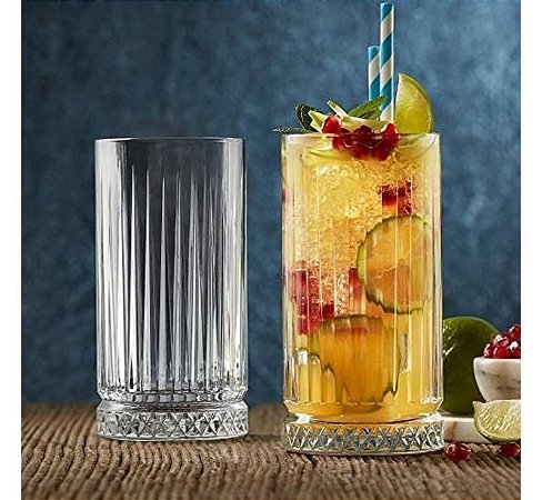 JOGO 6 COPOS VIDRO LONGDRINK 150 H X 76 DIAM MM - 445 ML - LINHA ELYSIA