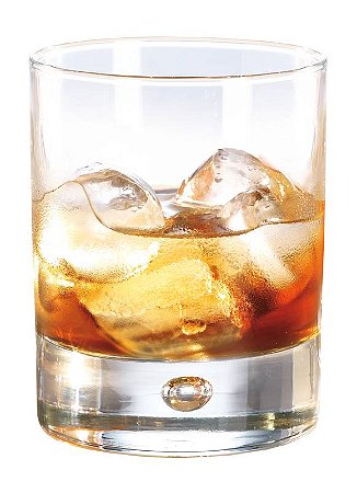 JOGO 6 COPOS VIDRO ROCKS - 93 H X 76 / 76 DIAM MM - 260 ML - LINHA DISCO