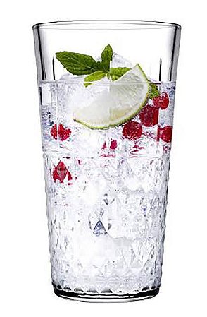 JOGO 6 COPOS VIDRO TEMPERADO E EMPILHÁVEL LONGDRINK 136.5 H X 81 DIAM MM - 355 ML - LINHA HIGHNESS