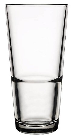 JOGO 6 COPOS VIDRO TEMPERADO EMPILHÁVEL LONGDRINK 158 H X 71 DIAM MM - 300 ML - LINHA GRANDE-S