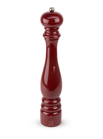 MOEDOR PIMENTA  EM MADEIRA LAQUEADA VERMELHA VINHO  COM AJUSTE DE MOAGEM - 40 CM -  LINHA PARIS