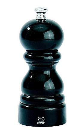 MOEDOR PIMENTA EM MADEIRA LAQUEADA PRETA - 12 CM -  LINHA PARIS -  LINHA PARIS